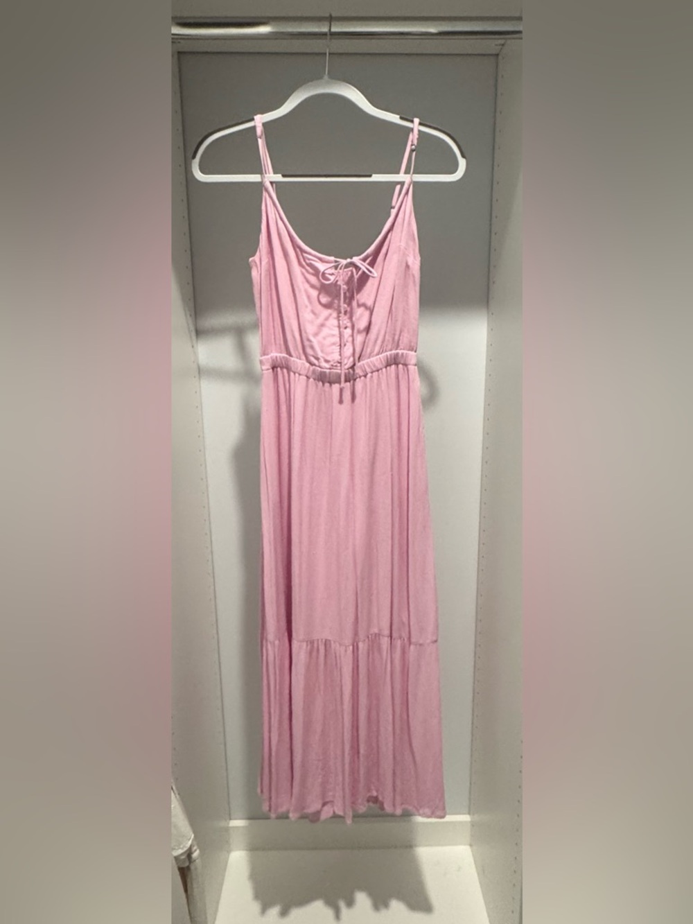 Abercrombie & Fitch Light Pink Sleeveless Maxi Dress XSP